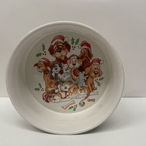 Christmas Holiday Dog Dish 7" Celebrations by Silvestri Bowl Audrey Heffner
